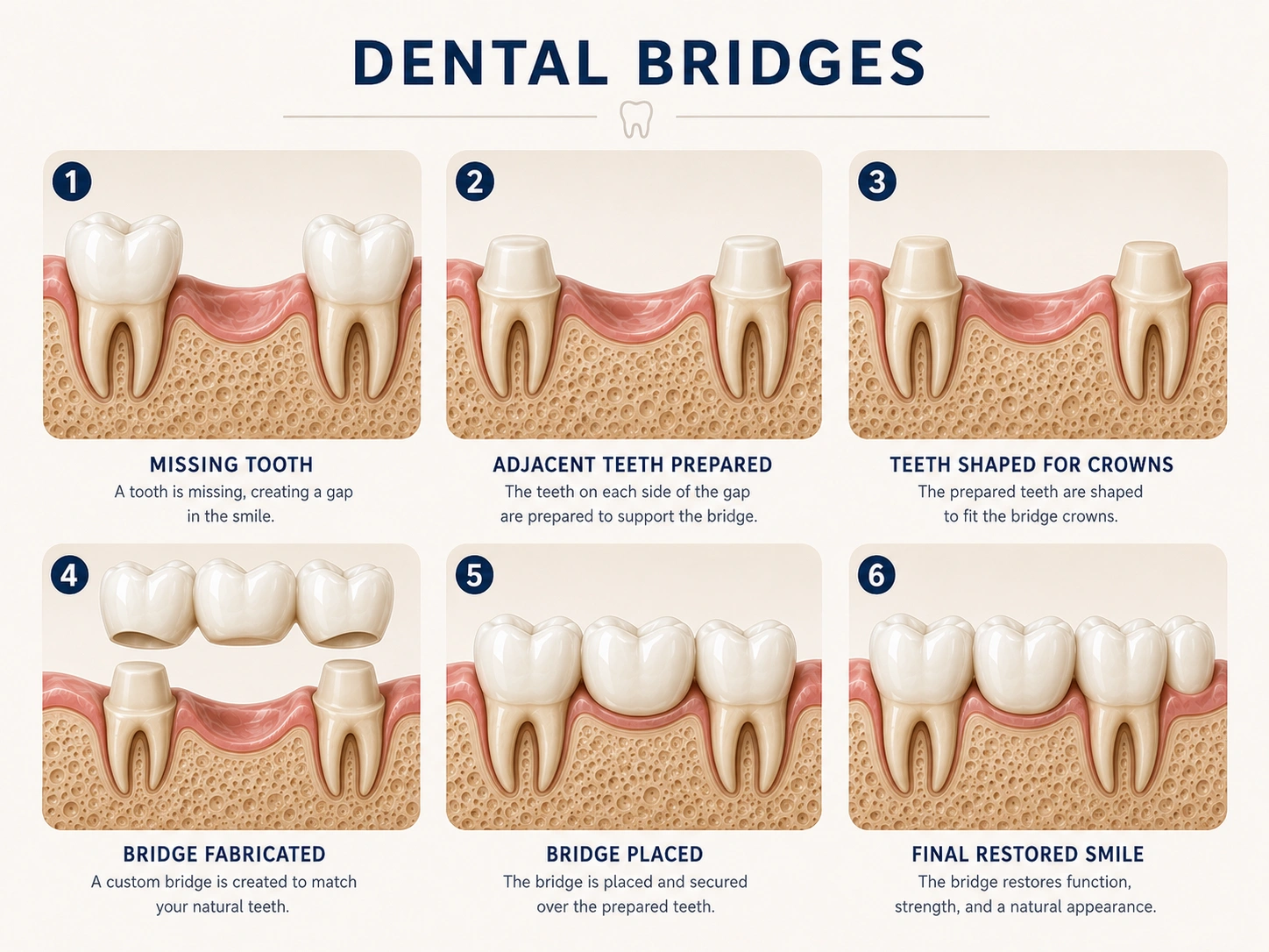 Bridges, Crowns, and Veneers (ब्रिज, कॅप आणि व्हिनिअर्स) 1