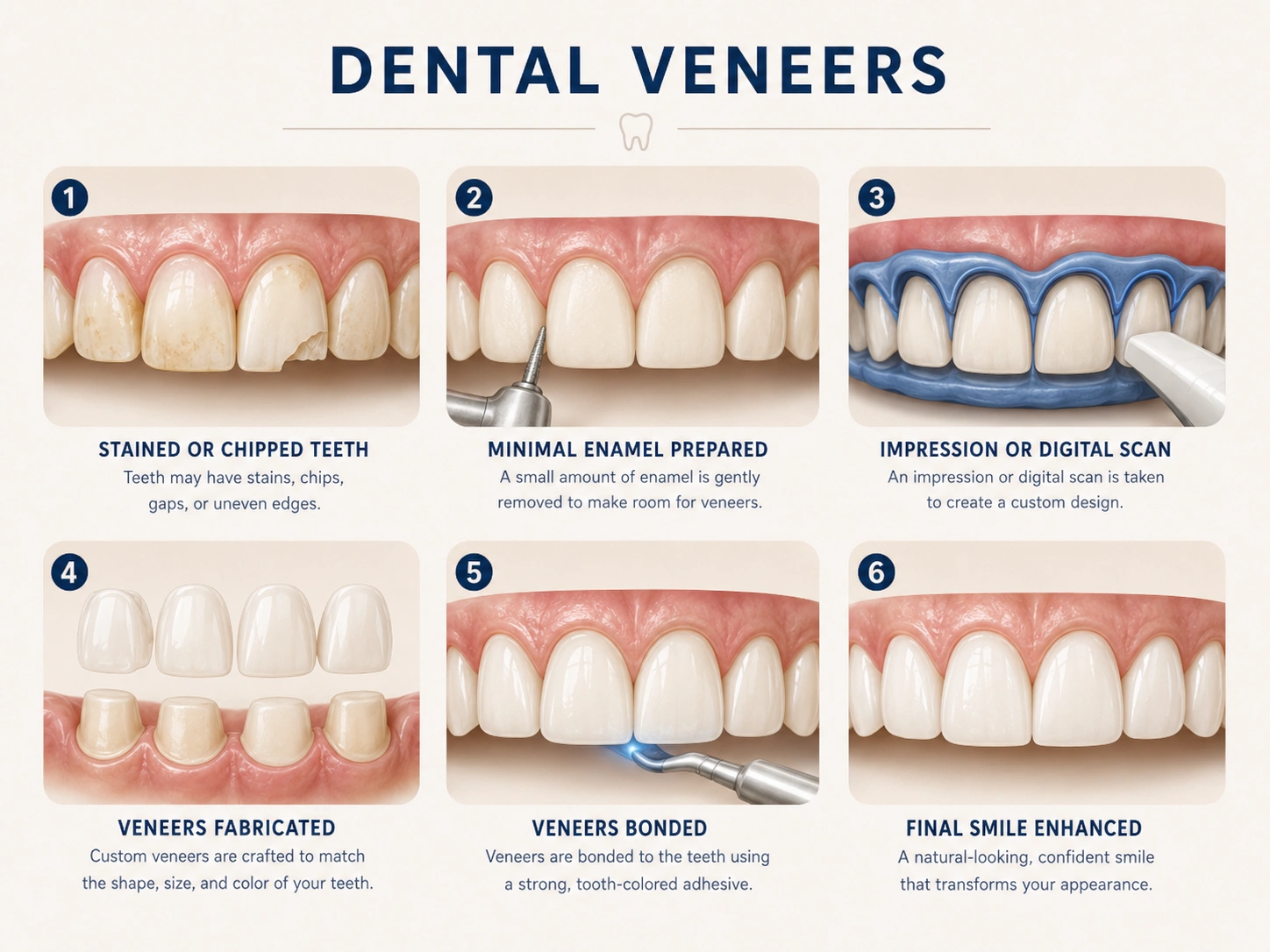 Bridges, Crowns, and Veneers (ब्रिज, कॅप आणि व्हिनिअर्स) 5